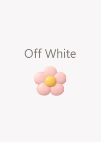 Puffy Pink Flower 6 | Off White