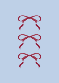 Triple Ribbon (Light Blue & Dark Red)