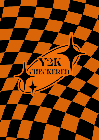 Y2K CHECKERED 01  - ORANGE