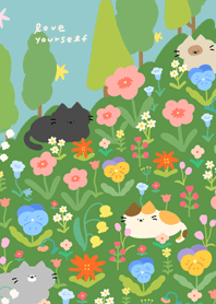 flowers cat club