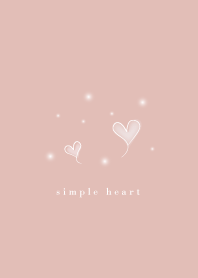 simple loose heart white pink beige