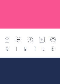 シンプル(ネイビー ピンク)