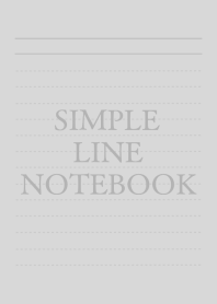 SIMPLE GRAY LINE NOTEBOOK/GRAY