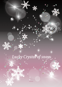 黒とピンク/ 全運気が上がる!雪の結晶