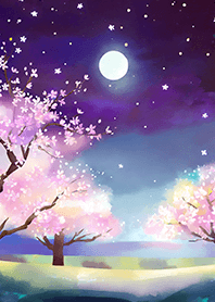 美しい夜桜の着せかえ#2952