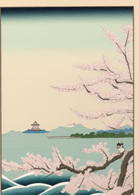 Musim Sakura Ukiyo-e mf06W