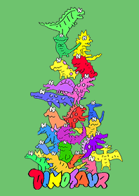 Dinosaur toy tree tower/green.