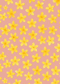 Small Osmanthus on pink & blue