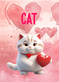 Simple Love You white Cat Theme