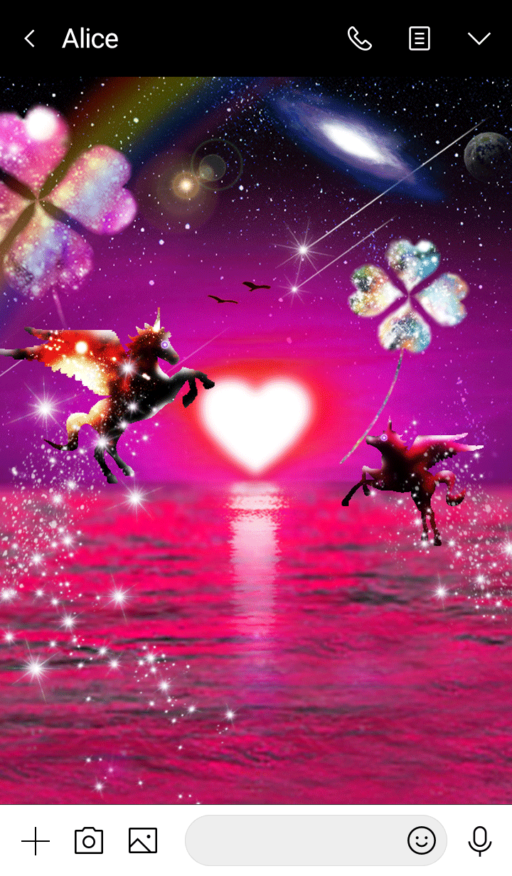연애운 Space Lucky Pegasus Pink
