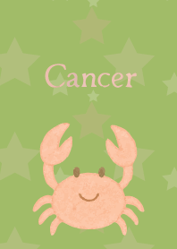 Cute Cancer on moss green