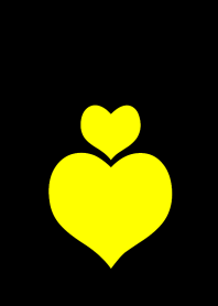 Black, yellow and heart