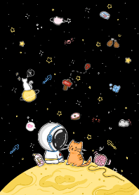 宇航员、猫、食物和宇宙