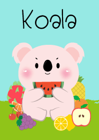 Cute Pink Koala Love Fruit Theme