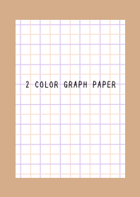 2 COLOR GRAPH PAPER/PINK&PUR/LIGHT BROWN