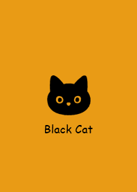 Black Cat|Simple Amber Orange#10