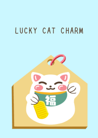 LUCKY CAT CHARM-LIGHT BLUE
