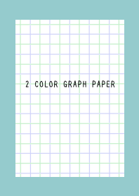 2 COLOR GRAPH PAPER/GREEN&PUR/DUSTY MINT