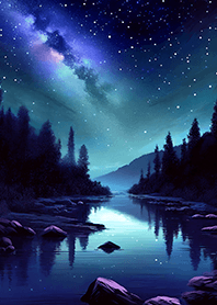 Beautiful starry night view#2567