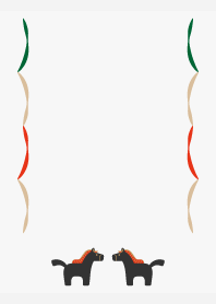 two horses01 on white