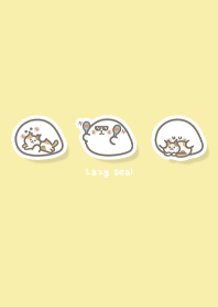 lazy and chubby seal - yellow