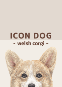 ICON DOG - Welsh Corgi 01 - BROWN/02