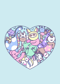 my pastel animal gang