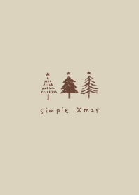 Simple Xmas tree/beige&brown