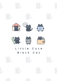 Little Black Cat icon White light gray