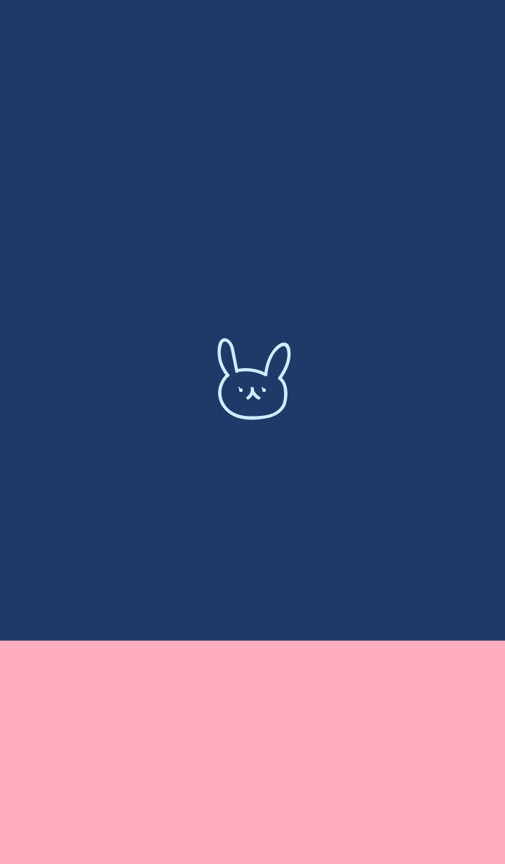 Simple rabbit navy blue pink