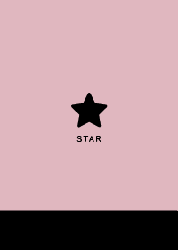 Simple Lucky Star / Black&Dull Pink