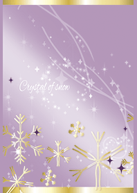 パープル 紫 大人可愛い雪の結晶 ＠冬特集