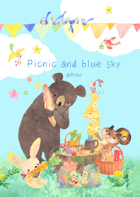 ピクニックと青い空