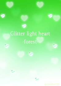Glitter light heart forest