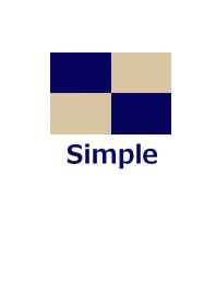 Simple beige and dark blue style from J