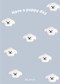 bearsun 寶寶藍 超療癒的雲朵小狗