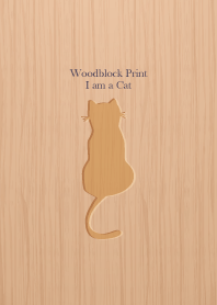 Woodblock Print Cat 18