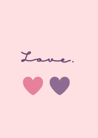 Pair Hearts /粉色和紫色