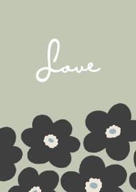 in bloom, flower c / mist green