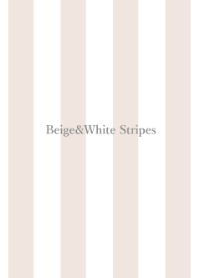Beige and White Stripes