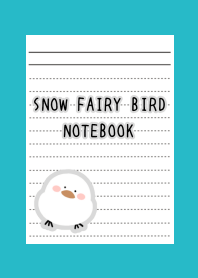 SNOW FAIRY BIRD NOTEBOOK-TURQUOISE BLUEj