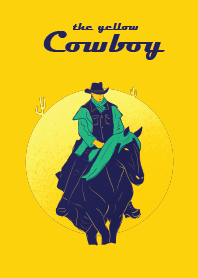 Yellow Cowboy: Aesthetic Vintage Doodle
