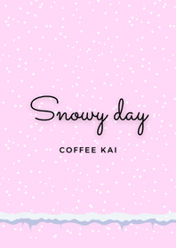 "Snowy day" Kawaii pink