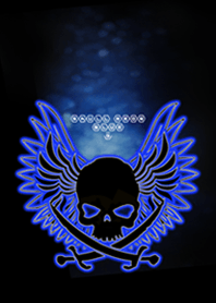 SKULL NEON BLUE5