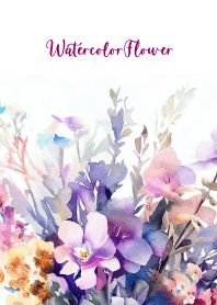 Watercolor-Dry Flower PURPLE 25
