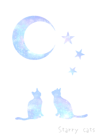月と星空の猫:ホワイト#cool