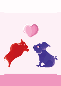 ekst Red (Cow) Love Blue (Pig)