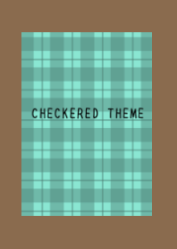 MINT GREEN CHECKERED THEMEj-BROWN