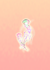 神秘的なクラゲオレンジイエロー