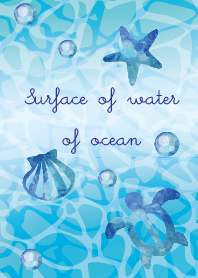 Surface of water of ocean